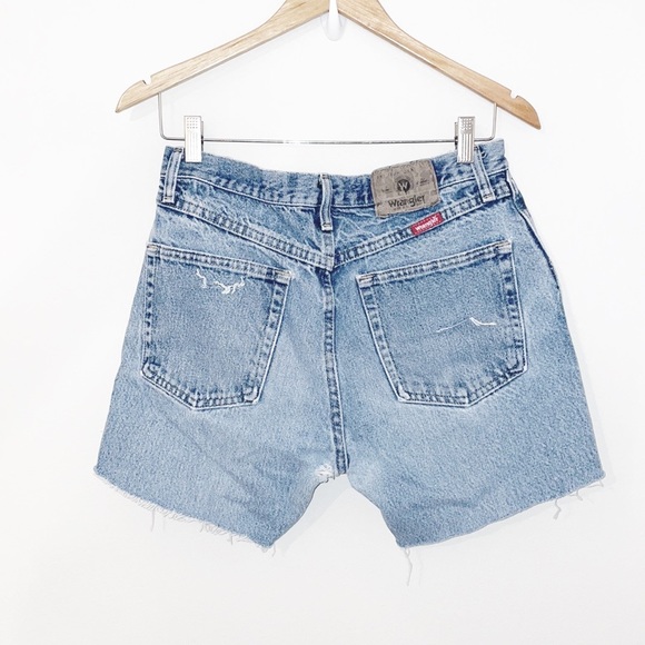 VINTAGE WRANGLER Denim Cutoff Shorts Hi-Rise - Picture 3 of 6